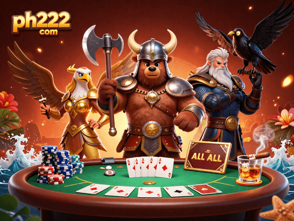 Experience the excitement of poker at ph222 com with dynamic characters and vibrant casino elements.