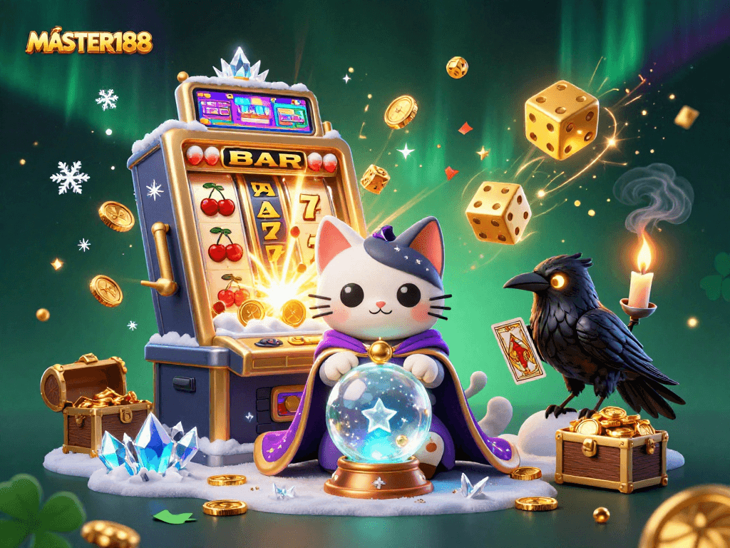 Engage with the dynamic world of MASTER188 through exciting slot machines and magical characters.