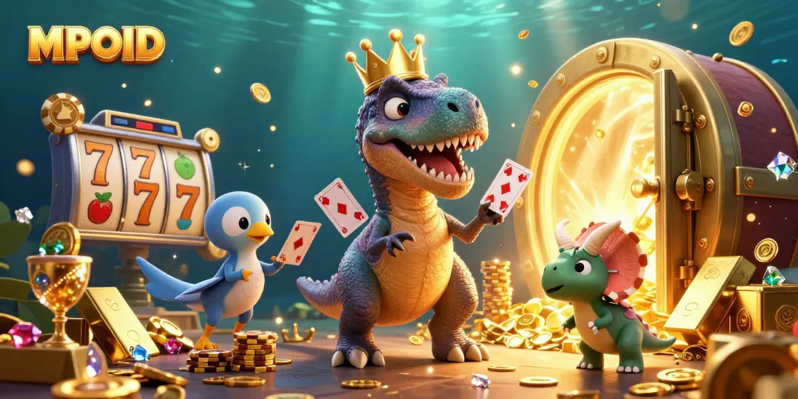 MPOID offers thrilling slot gaming experiences, featuring vibrant characters and exciting gold treasures.