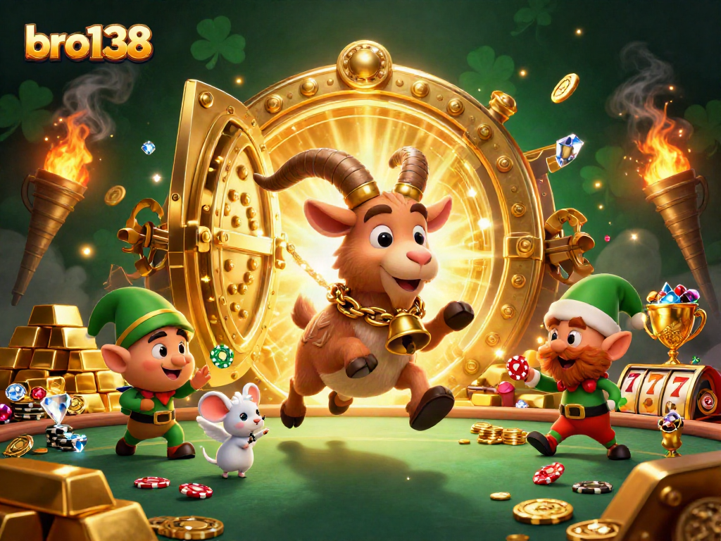 Experience thrilling play at bro138's lively casino with Krampus and mischievous elves!