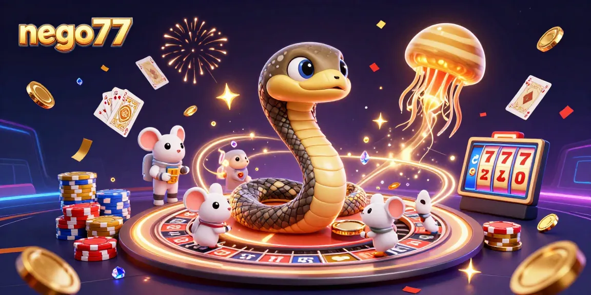 Nego77 players place bets on a cosmic roulette wheel as golden coins cascade around