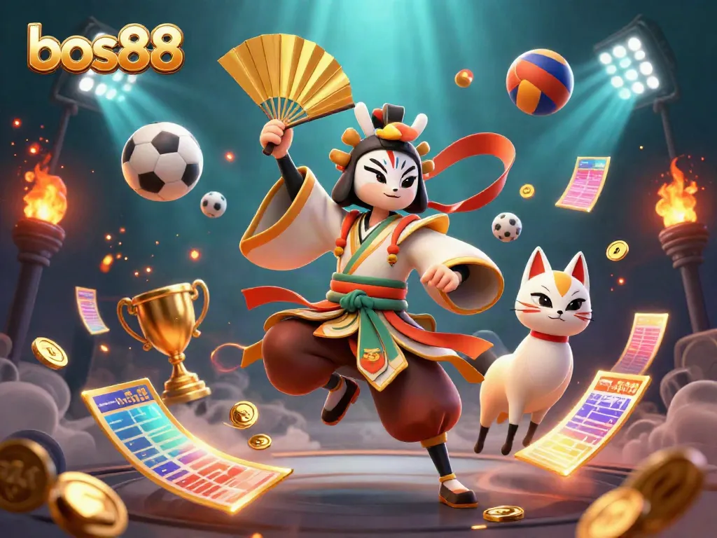 Experience the excitement of bos88 with vibrant characters and dynamic sports betting elements.