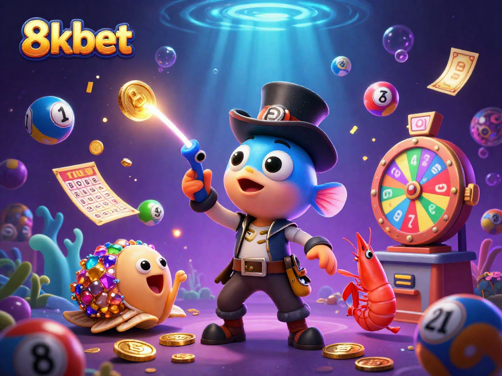 Experience thrilling wins at 8kbet with exciting lottery elements and colorful visuals.