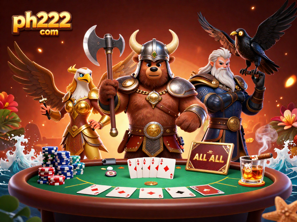 Experience the excitement of poker at ph222 com with dynamic characters and vibrant casino elements.