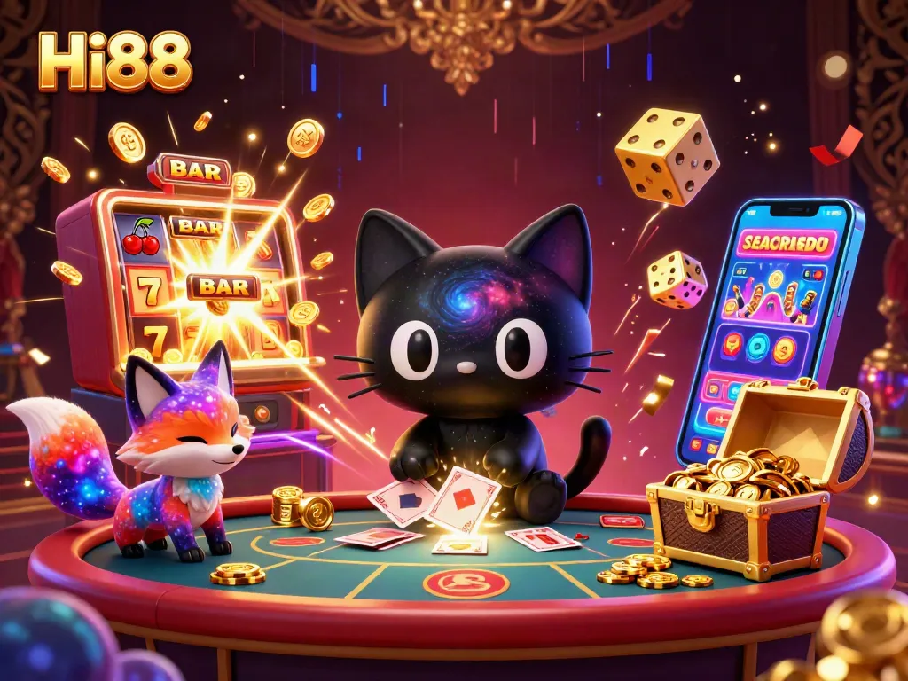 Hi88 brings thrilling moments at the cosmic casino table with vibrant animations and games.