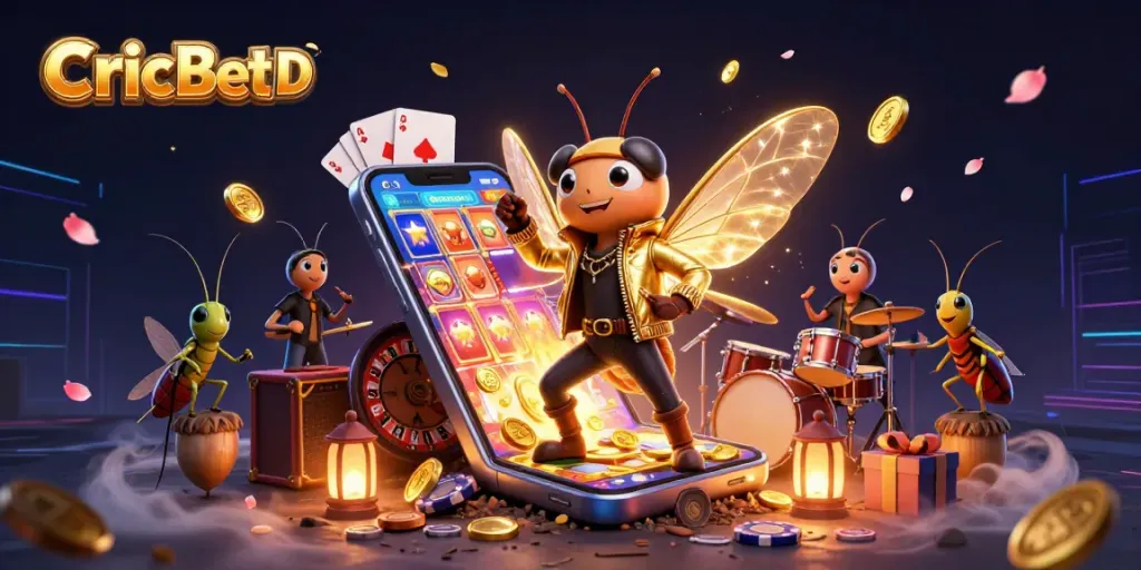 Experience thrilling gameplay with CricBet ID in a vibrant casino scene filled with excitement.