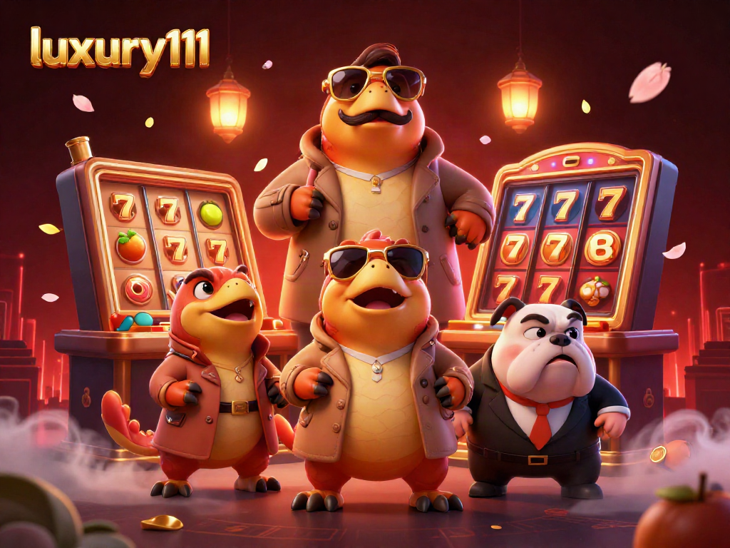 Experience the lively atmosphere of luxury111 with raptors in disguise at a VIP casino lounge.
