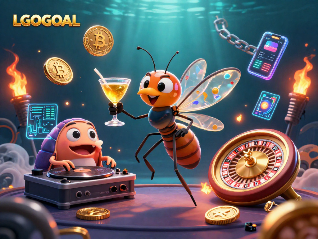 Engage with LGOGOAL's exciting gaming world featuring a vibrant casino mascot and captivating elements.