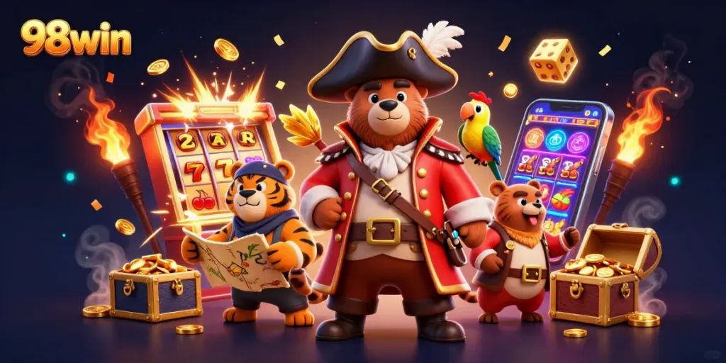 Experience dynamic gaming thrills with 98win's exciting jackpot slots and immersive characters.