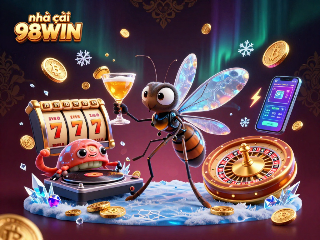 Engage with nhà cái 98WIN's vibrant casino world featuring unique game mascots and dynamic gaming elements.