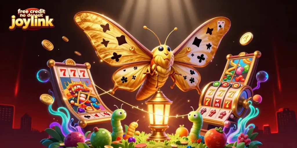 Engage with free credit no deposit joylink through exciting slot games featuring vibrant golden visuals.