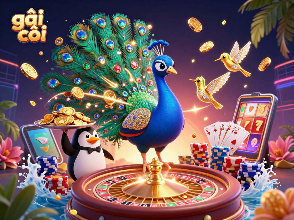 Engage in exhilarating gameplay with gái gọi, featuring vibrant casino elements and colorful characters.