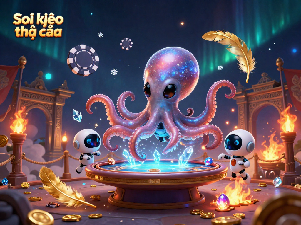 Engage with Soi kèo nhà cái in this vibrant illustration of a high-energy poker game.