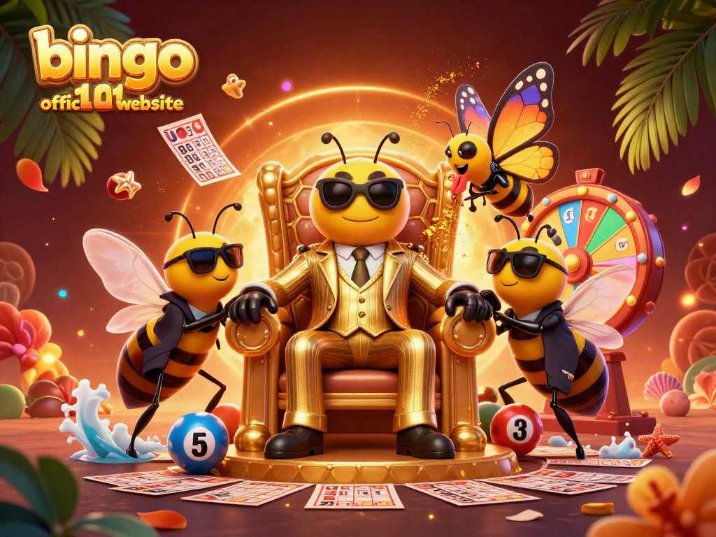 Engage with the bingo 101 official website through a vibrant 3D illustration showcasing lively characters and dynamic bingo elements.