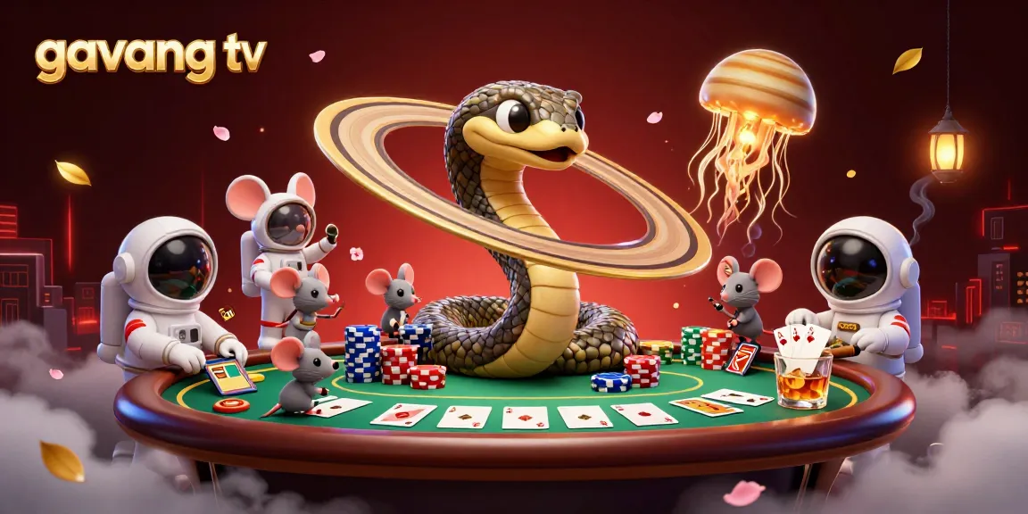 Experience dynamic betting action with gavang tv in a vibrant cosmic casino scene.