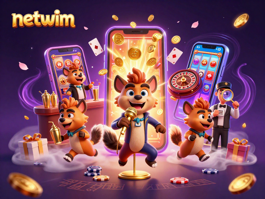 Experience the joy of gaming with netwim as hyenas entertain at a vibrant casino.