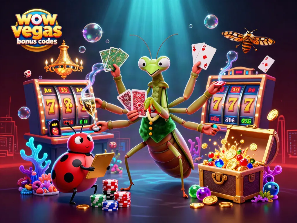 Experience thrilling gameplay with wow vegas bonus codes; vibrant 3D casino scene packed with luck and excitement.
