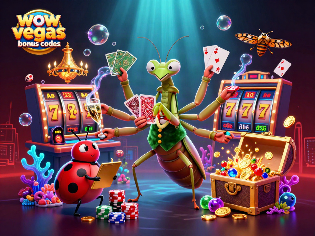 Experience thrilling gameplay with wow vegas bonus codes; vibrant 3D casino scene packed with luck and excitement.