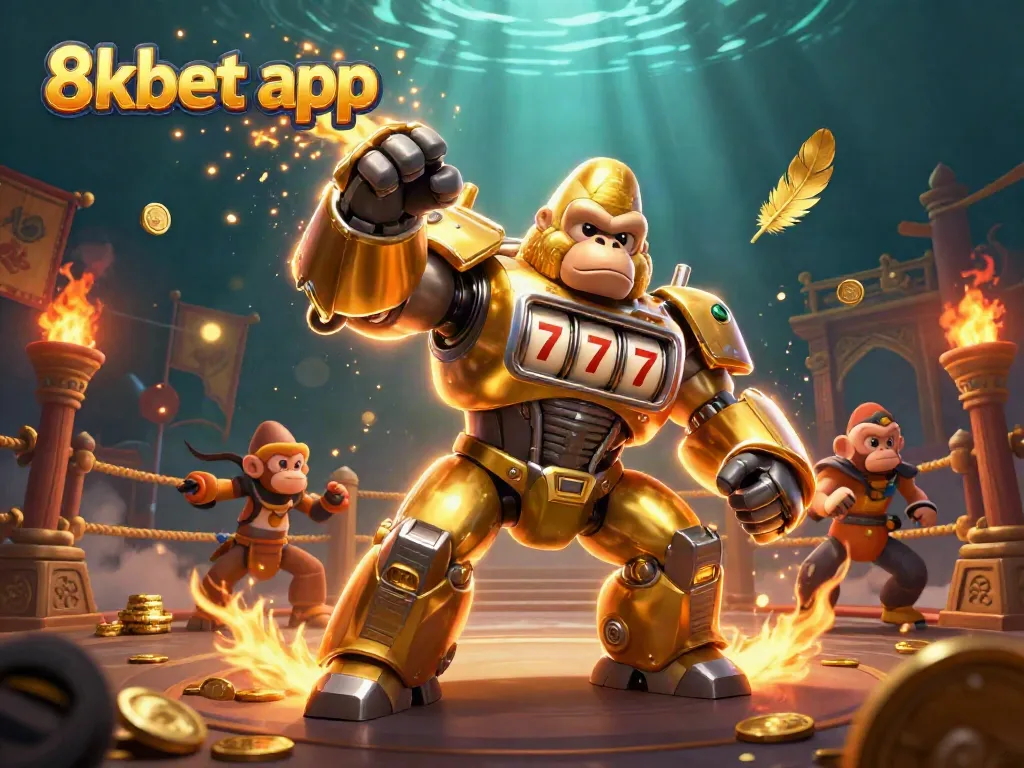 Experience thrilling wins with the dynamic 8xbet app featuring a vibrant gorilla mech.