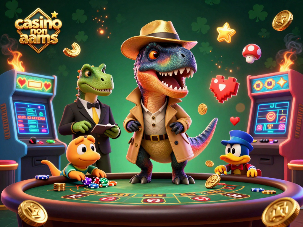 Gioca nei migliori casinò non AAMS con il velociraptor al tavolo blackjack in un'atmosfera vibrante.