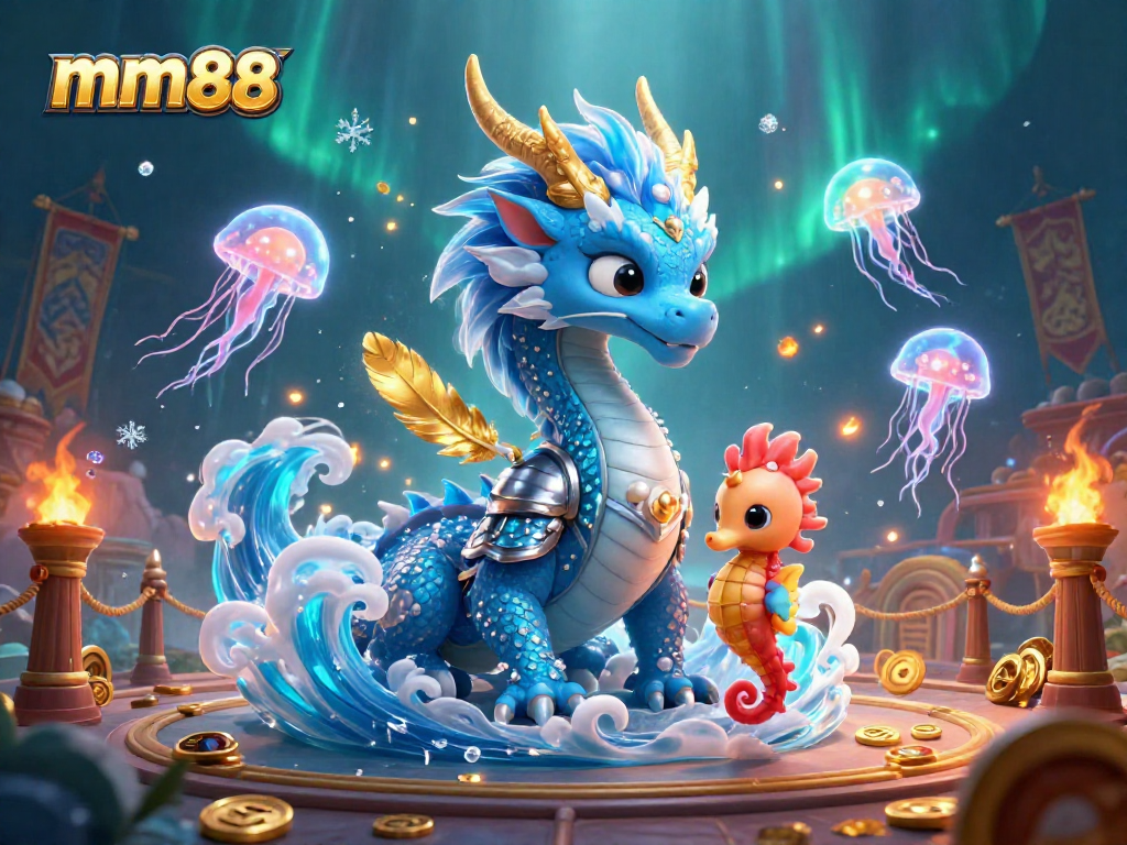 Experience the thrilling mm88 environment with vibrant characters and gaming elements in a striking underwater scene.