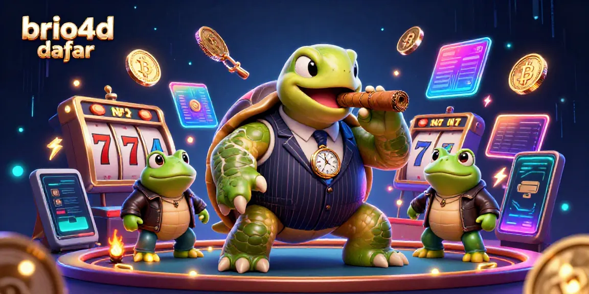 Join the exciting brio4d daftar as a vivid snapping turtle mobster and bullfrog enforcers light up the casino.
