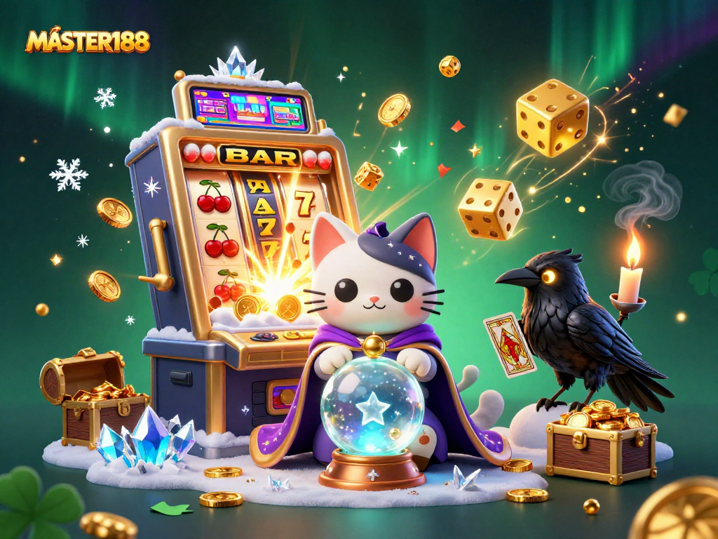 Engage with the dynamic world of MASTER188 through exciting slot machines and magical characters.