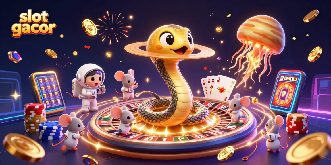 Menyaksikan slot gacor dengan karakter kartun 3D saat berputar di roda roulette yang menawan.