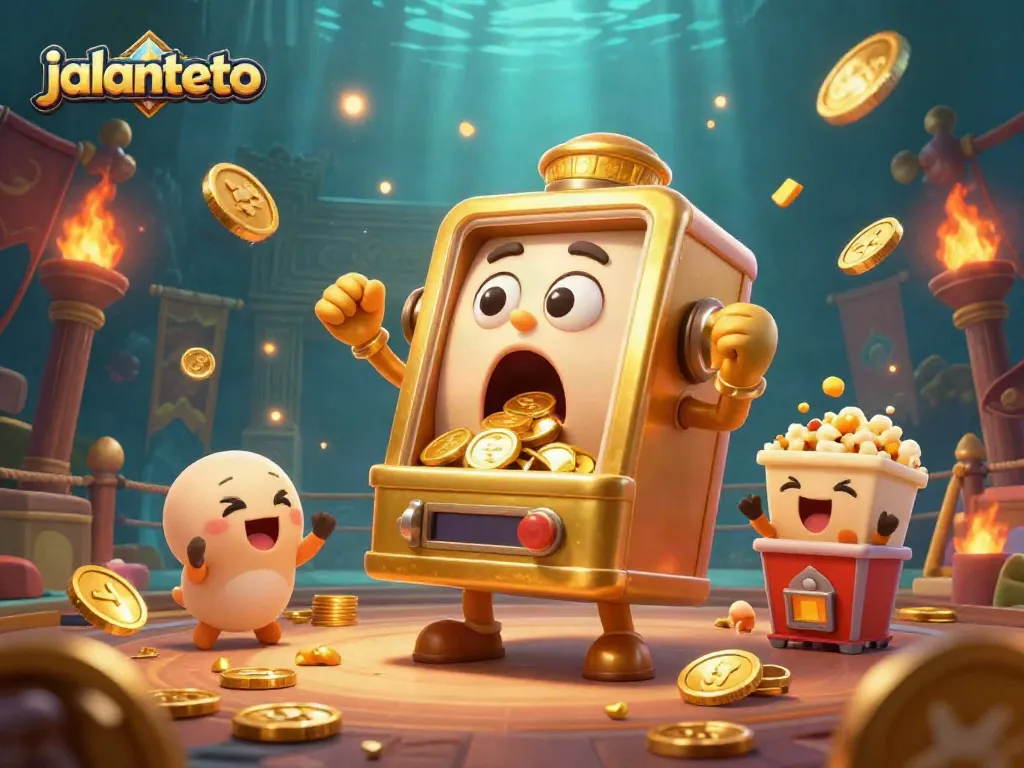 Jalantoto menawarkan pengalaman permainan slot terbaik dengan mesin slot karakter dan koin yang jatuh.