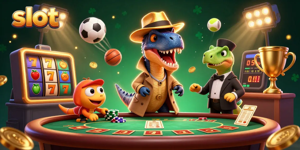 Rasakan keseruan slot dengan velociraptor di meja blackjack dan karakter menarik lainnya.