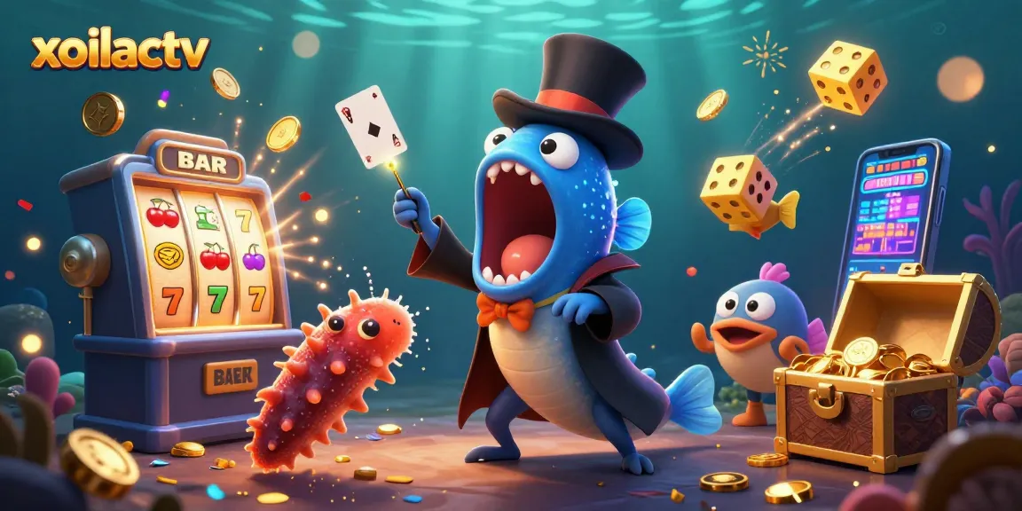 Experience the thrill of gaming with the vibrant visual of xoilactv, featuring a magical underwater casino scene.