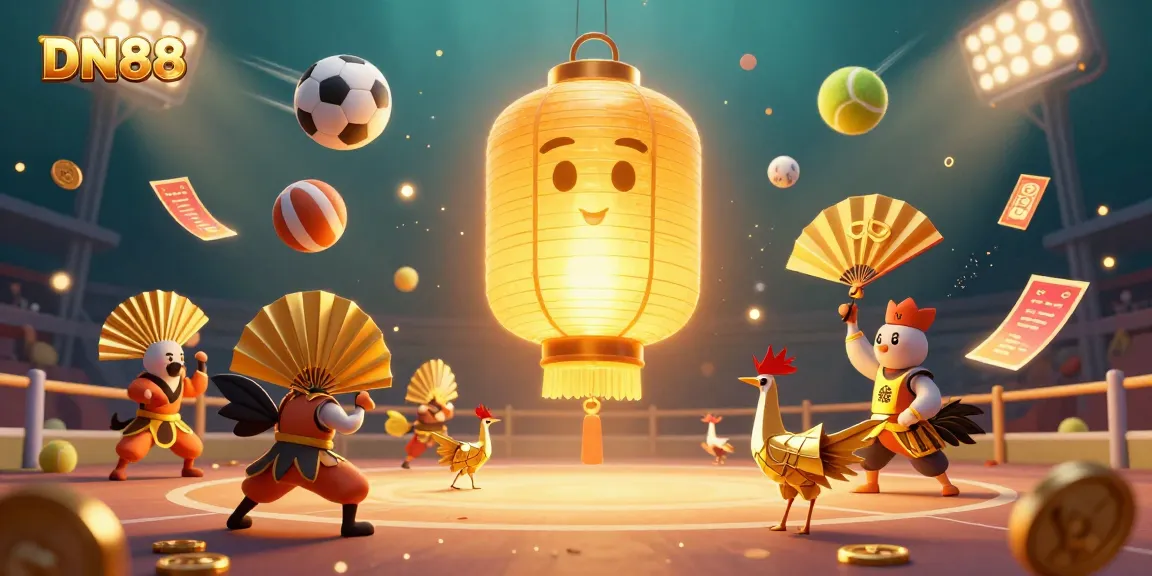 Experience the vibrant world of DN88, featuring dynamic characters and elements from live casino entertainment.