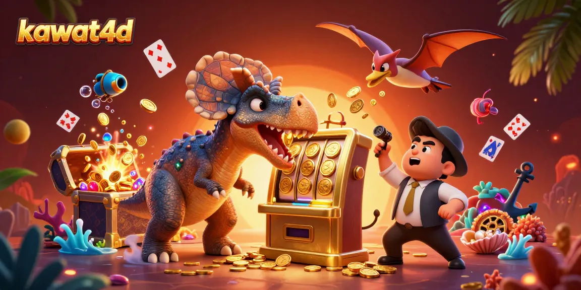 Menang jackpot di kawat4d dengan slot mesin yang tampak flashy dan energik.