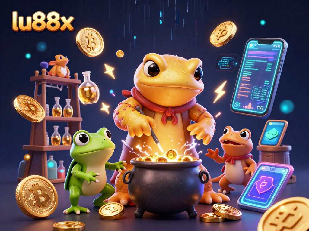 Engage in thrilling casino games with lu88x, where golden coins and crypto collide in a 3D alchemist's lab.