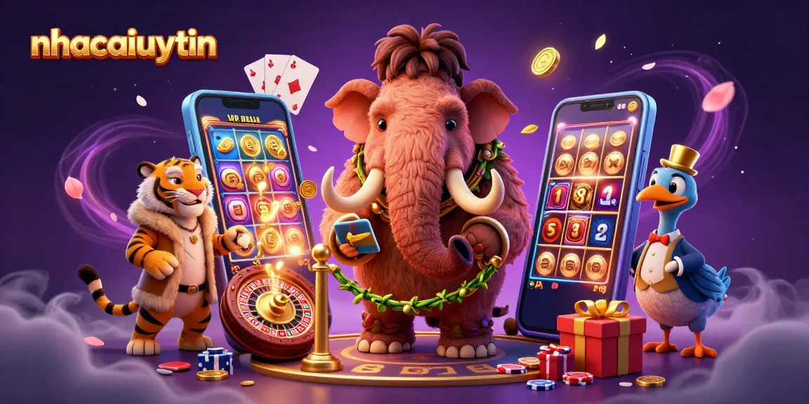 Experience the lively nhacaiuytin casino atmosphere with a cartoon bouncer checking IDs at the entrance.