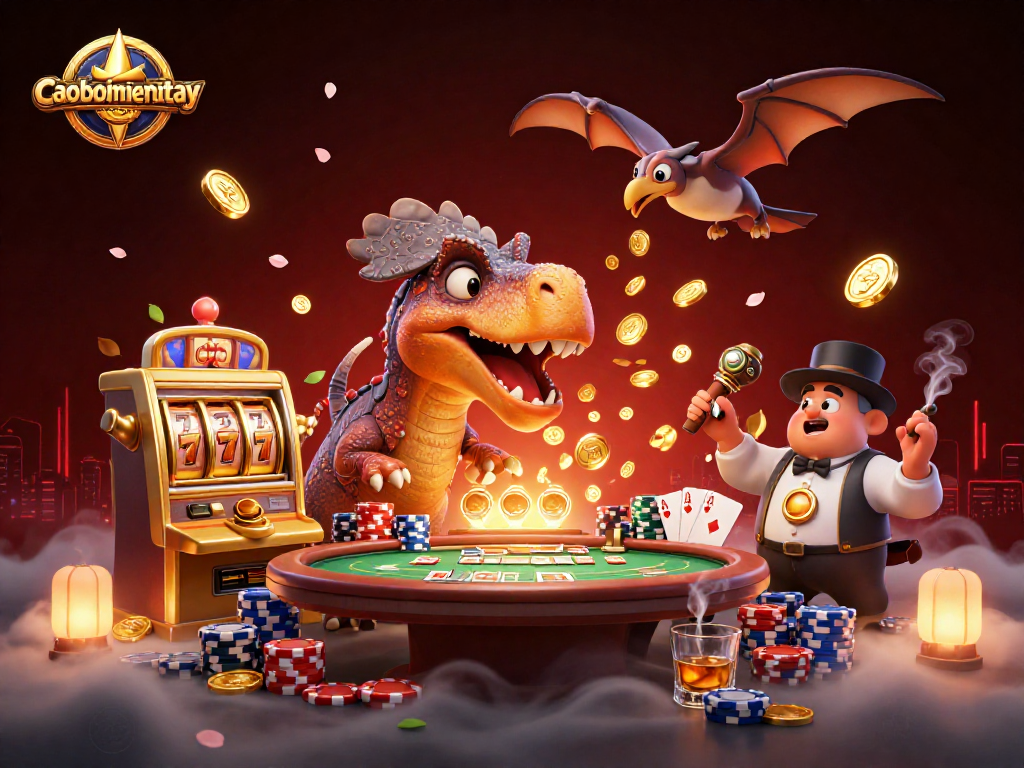 Catch coins while playing caoboimientay in this vibrant casino adventure