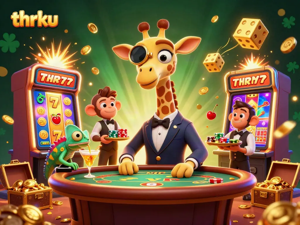 Engage in thrilling wins at thrku with vibrant casino elements and charismatic characters.