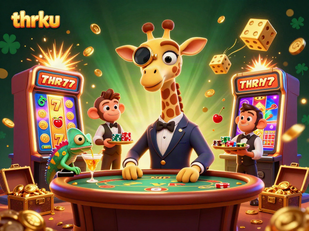 Engage in thrilling wins at thrku with vibrant casino elements and charismatic characters.