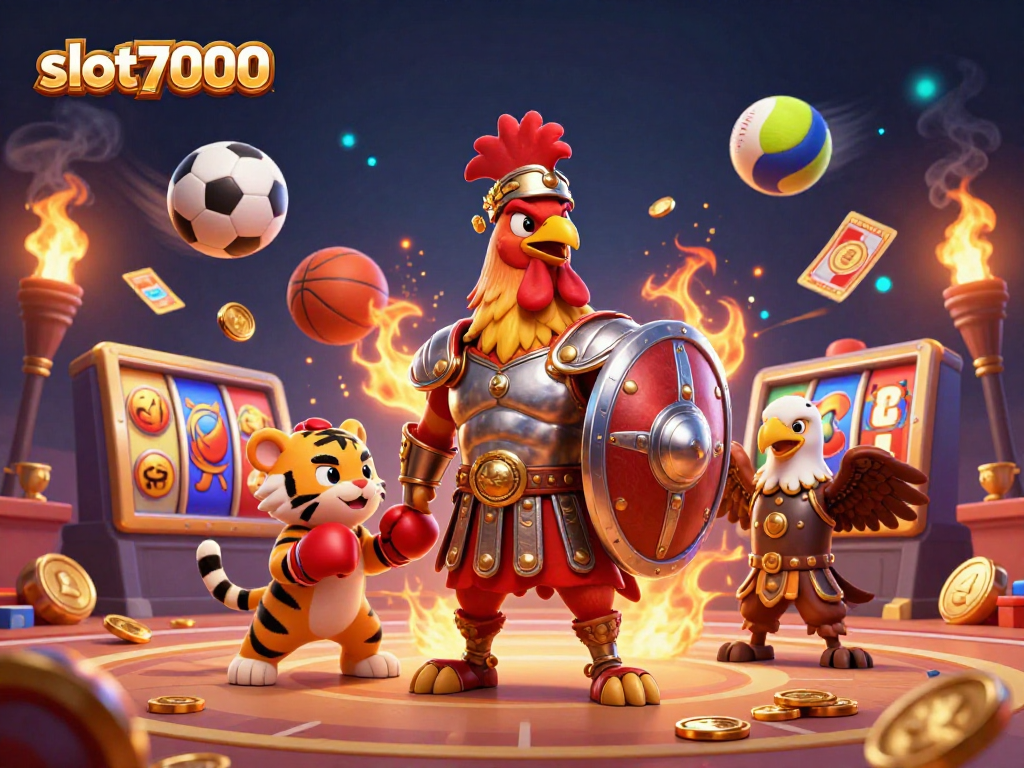 Spin and win big at slot7000 with vibrant slot reels and an exciting casino scene.