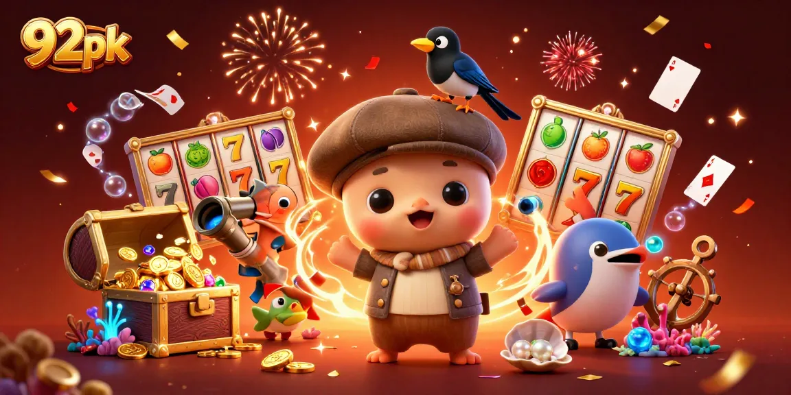 Experience thrilling wins with 92pk's vibrant casino adventure featuring Nessie and friends.