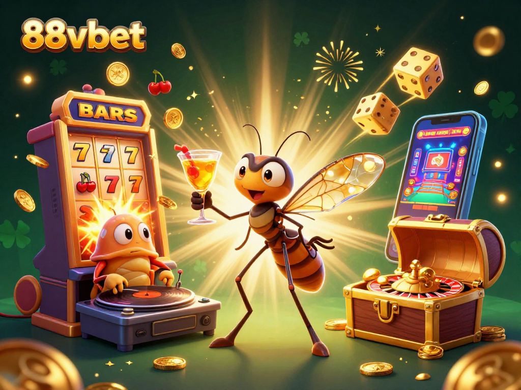 Experience thrilling gaming at 88vbet with vibrant casino characters and dynamic elements.