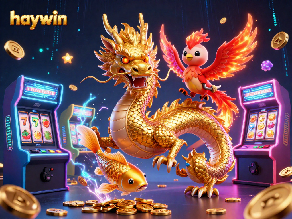 Experience thrilling gaming at haywin with a vibrant casino scene featuring enchanting characters and exciting casino elements.