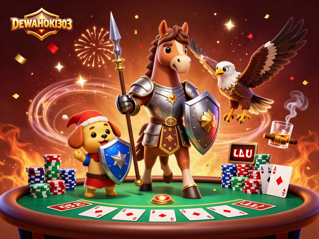 DEWAHOKI303 menampilkan aksi seru di meja poker dengan karakter bersejarah.
