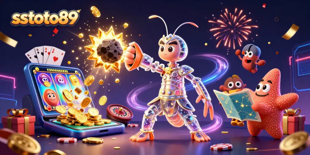 Menggunakan sstoto89 untuk meraih kemenangan dalam permainan slot dengan karakter menarik dalam ilustrasi 3D.