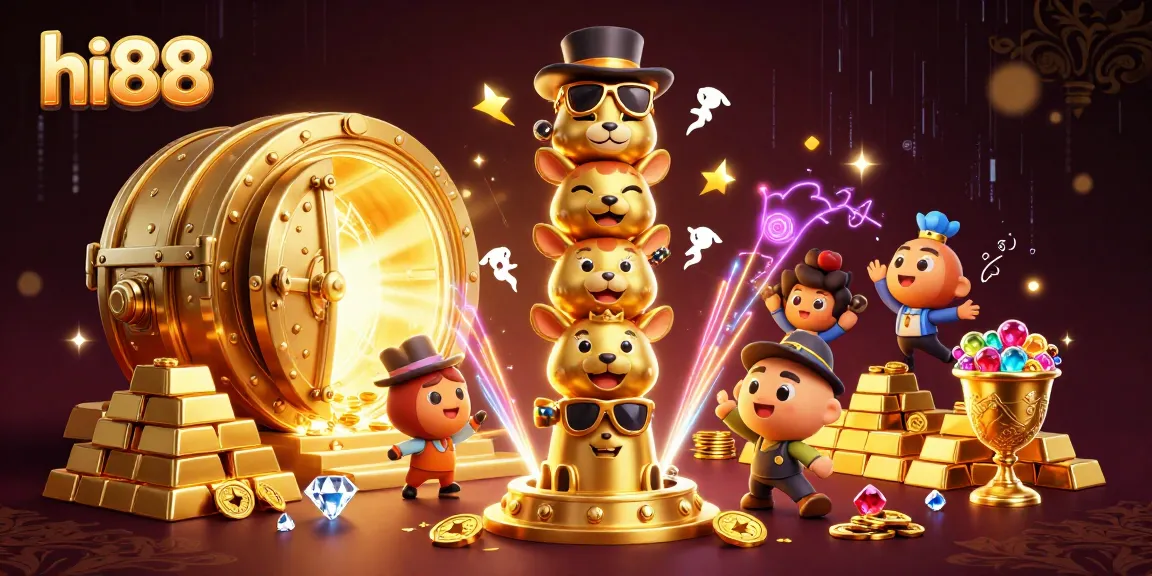 Experience thrilling gameplay at hi88 with vibrant casino elements and sparkling treasures.