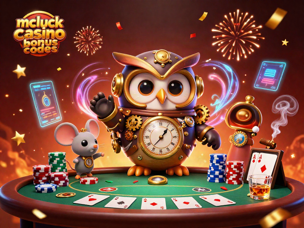 Engage with mcluck casino bonus codes through a vibrant steampunk casino scene.