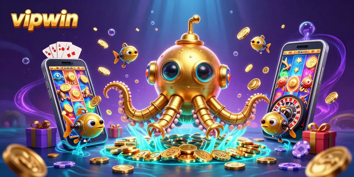 Experience thrilling moments at vipwin as the golden kraken submarine emerges in a sea of excitement.