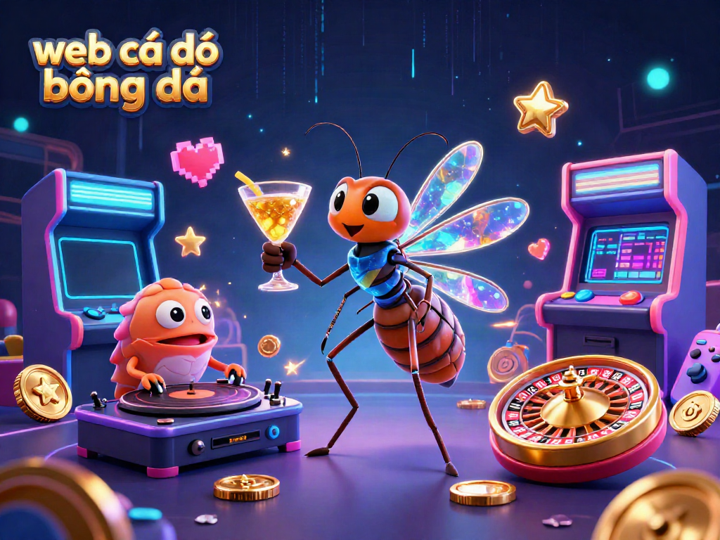 Experience the thrill of web cá độ bóng đá with animated casino characters in an energetic gambling scene.