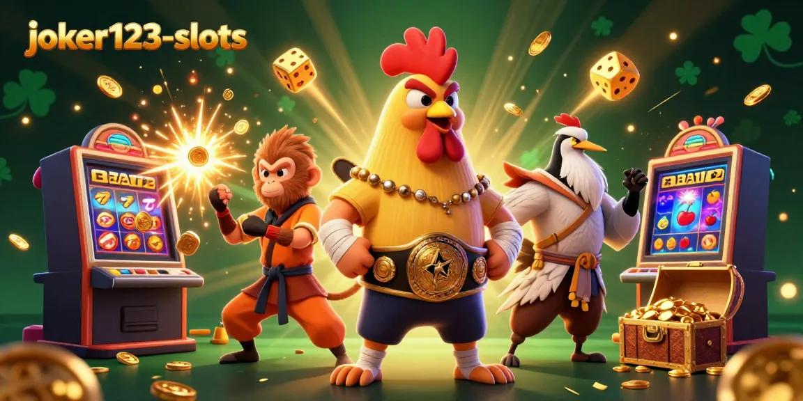 เล่นเกมสล็อต joker123-slots พร้อมกับไก่มวยไทยและนกกระเรียนในบรรยากาศคาสิโน