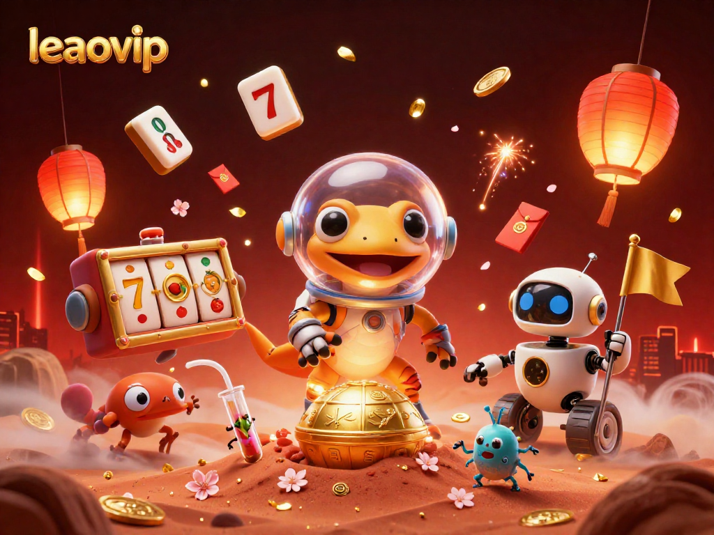 Join the Martian gecko on a thrilling leaovip casino adventure filled with gold, luck, and retro charm.